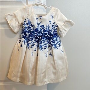 Janie and Jack Ivory and Blue Dress